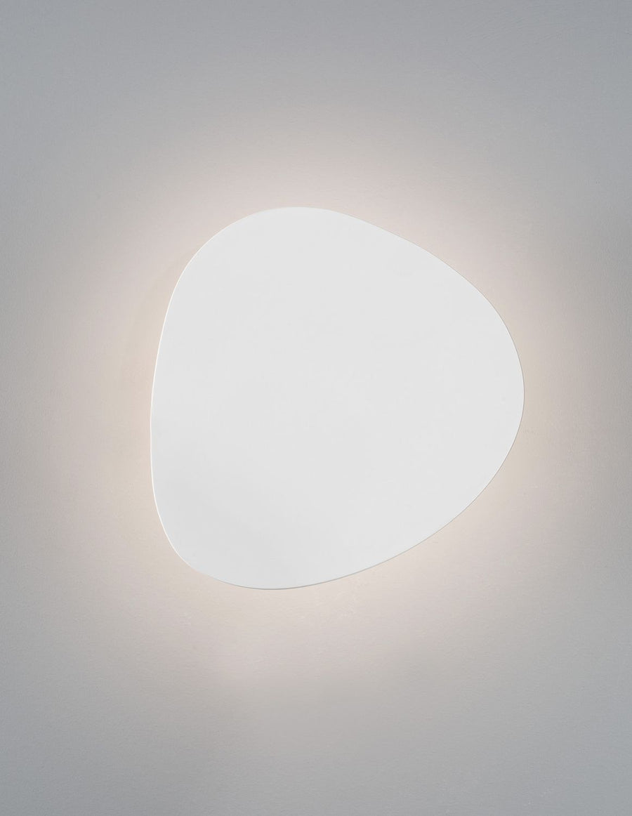 Applique murale Cronus blanche, plâtre, H 22 cm