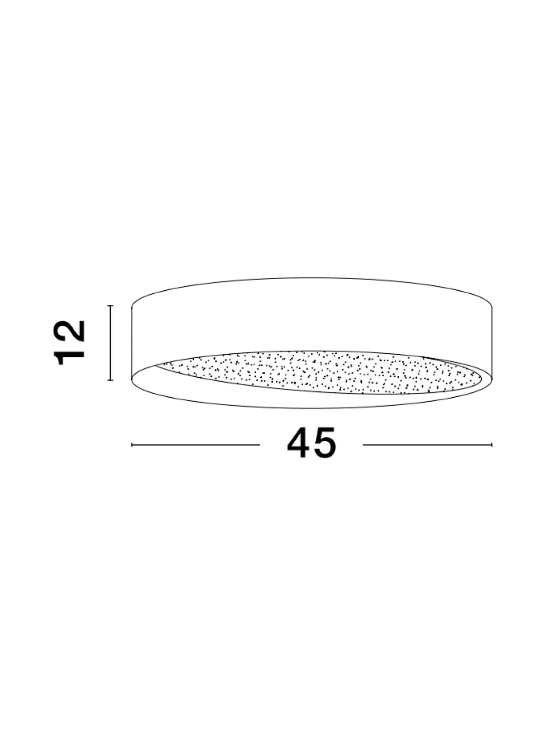 Plafonnier OBY noir, Ø 45 cm