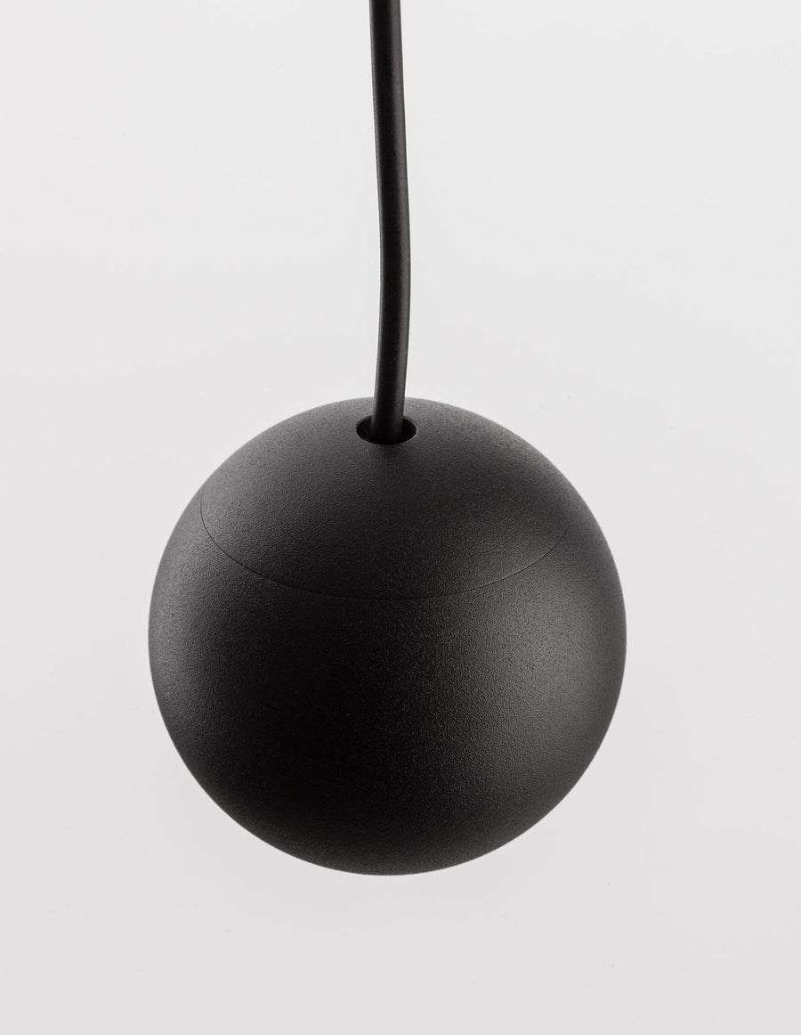 Suspension Nocci noire, H 158 cm