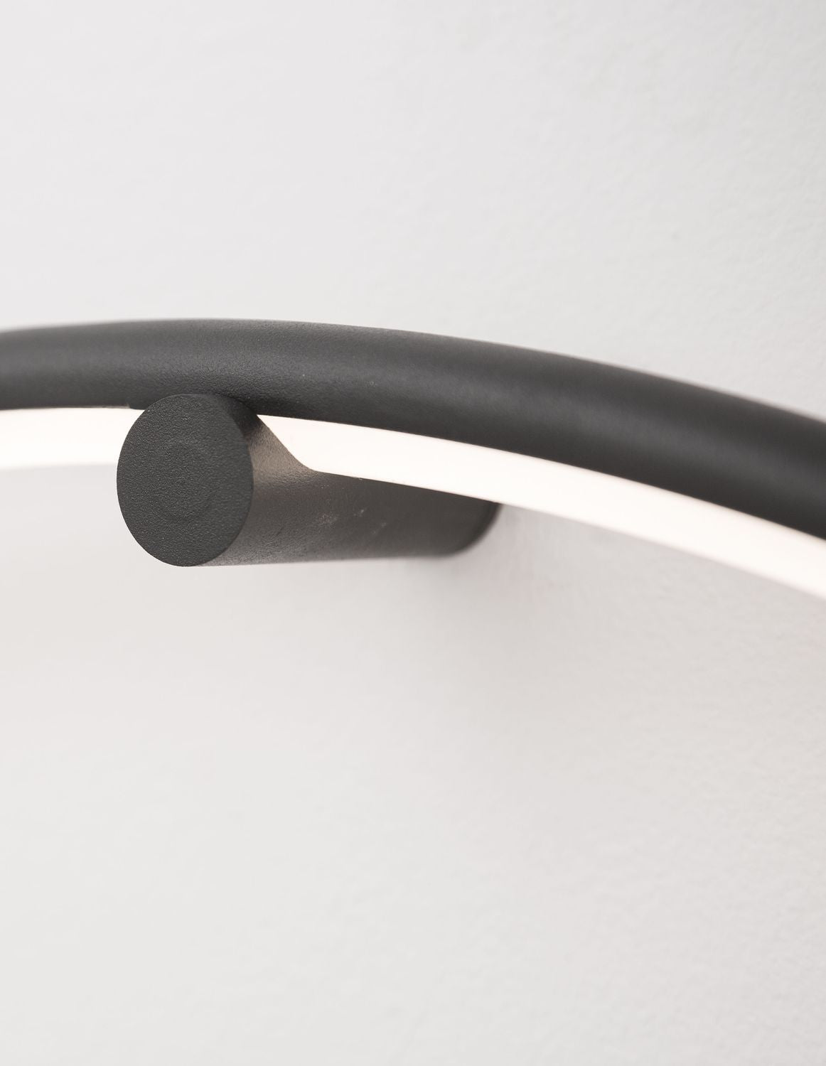 Lampe à poser Ring noire, H 79 cm