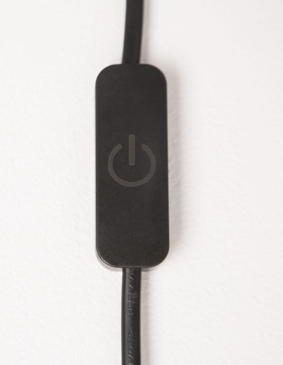 Lampe à poser Ring noire, H 79 cm