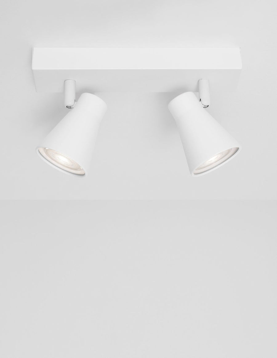 Plafonnier Dublin 2 lumières blanc