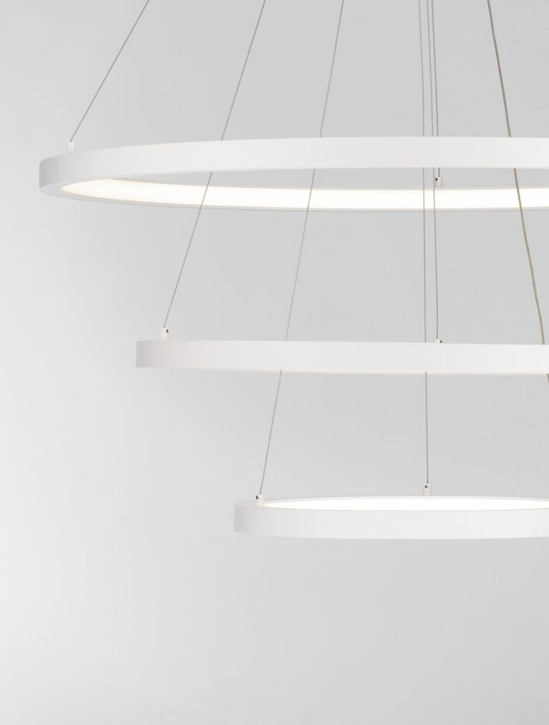 Suspension Empatia blanche, verre