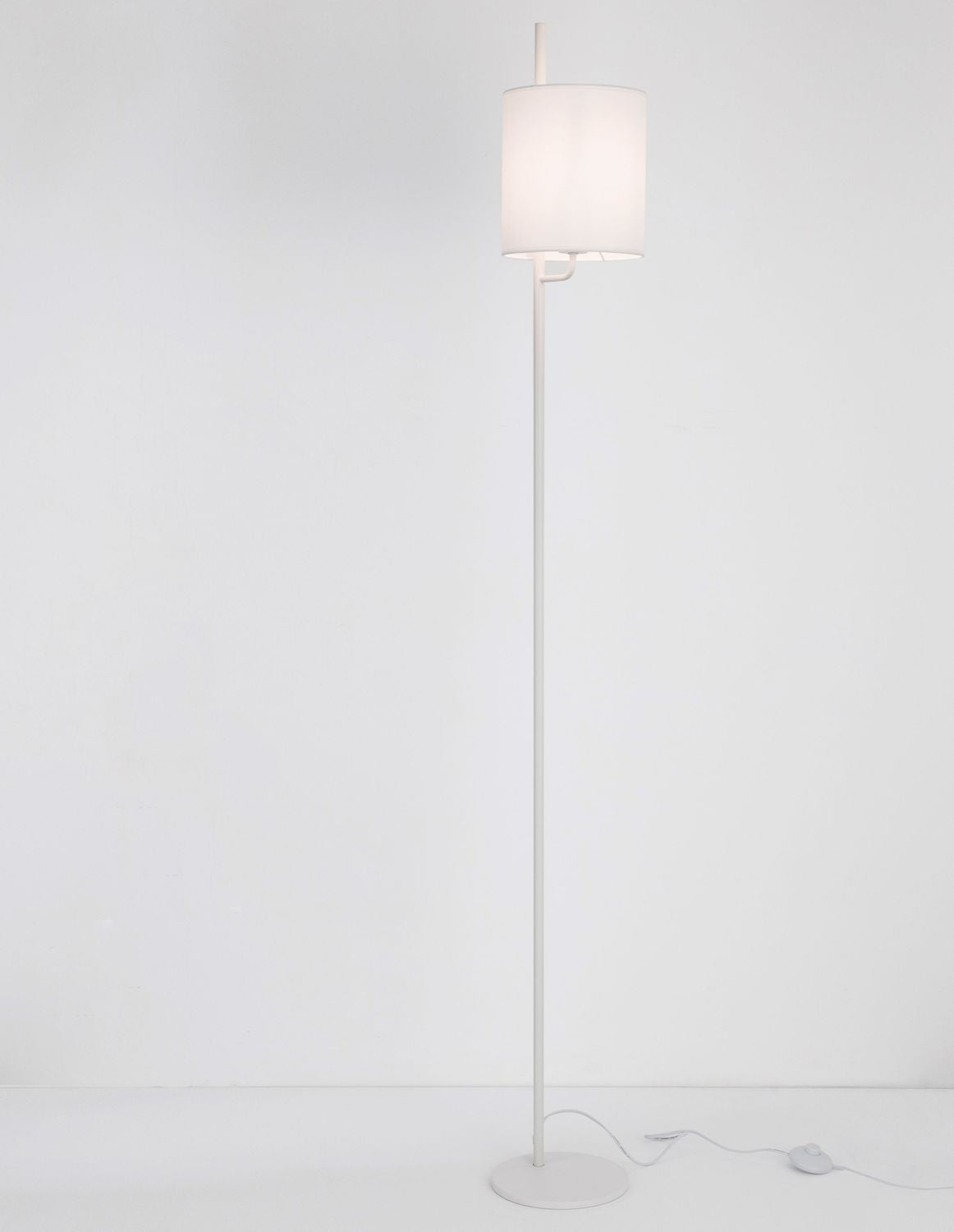 Lampadaire Yama blanc, tissu