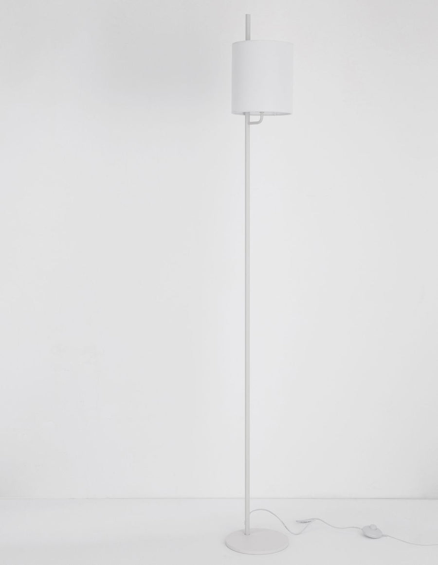 Lampadaire Yama blanc, tissu