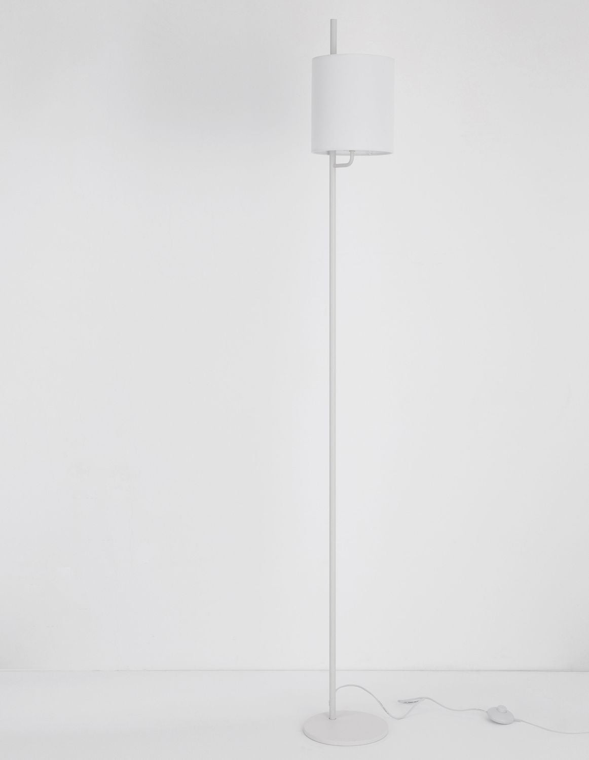 Lampadaire Yama blanc, tissu