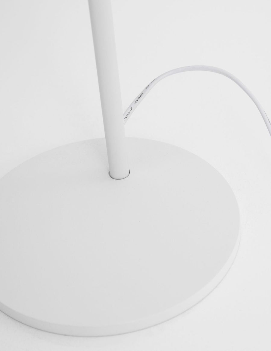 Lampadaire Yama blanc, tissu