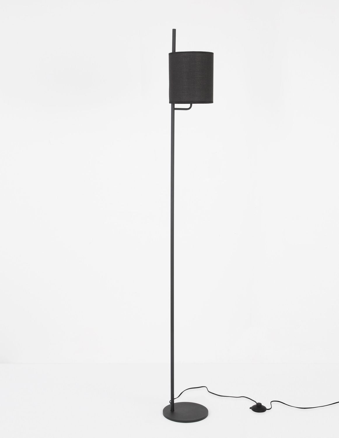 Lampadaire Yama noir, tissu