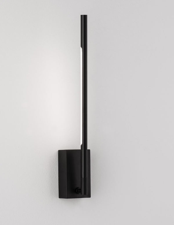 Applique murale Raccio noire, H 37 cm