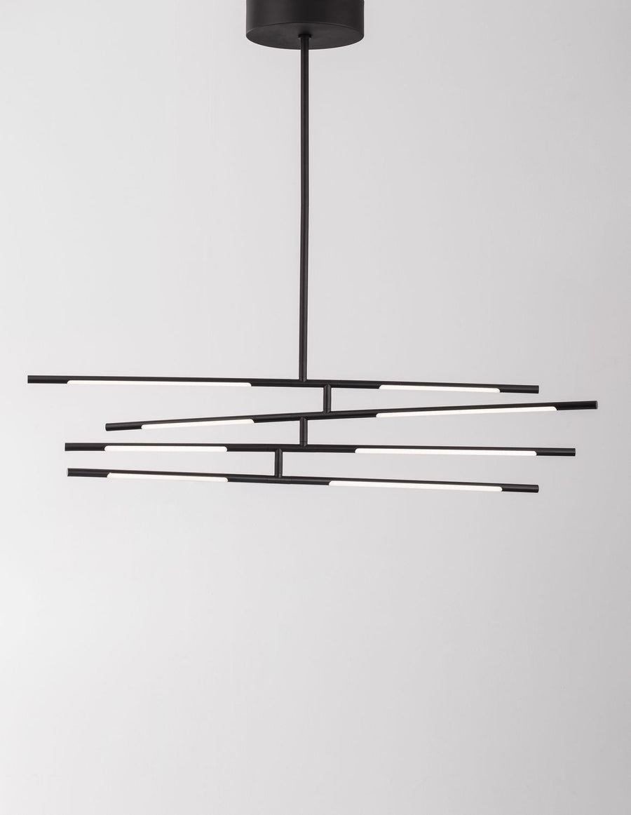Suspension Raccio noire, L 84 cm
