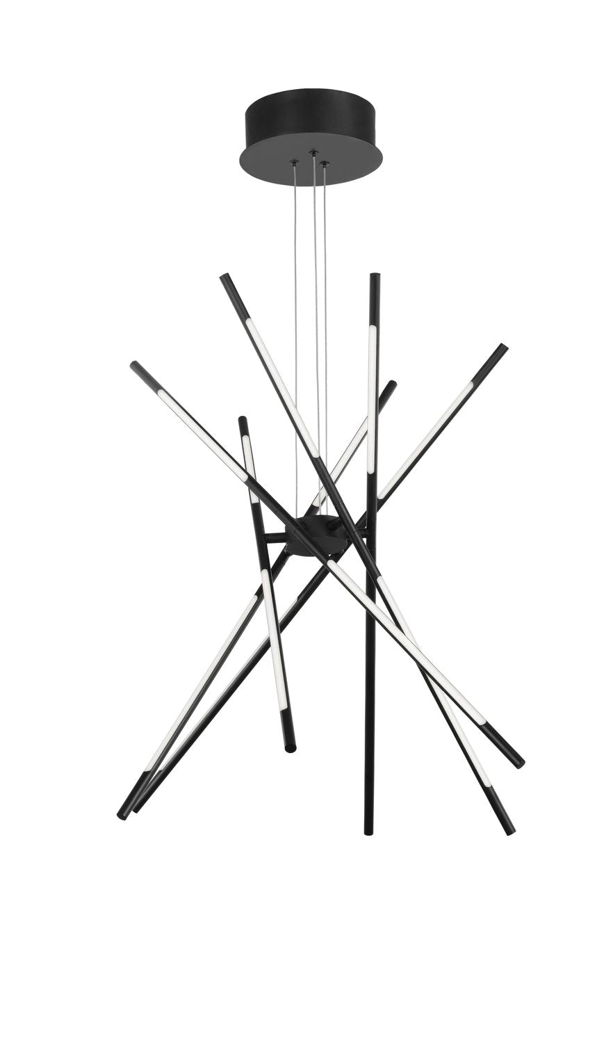 Suspension Raccio noire, H 120 cm