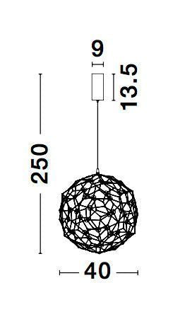 Suspension Sole dorée, Ø 410 cm