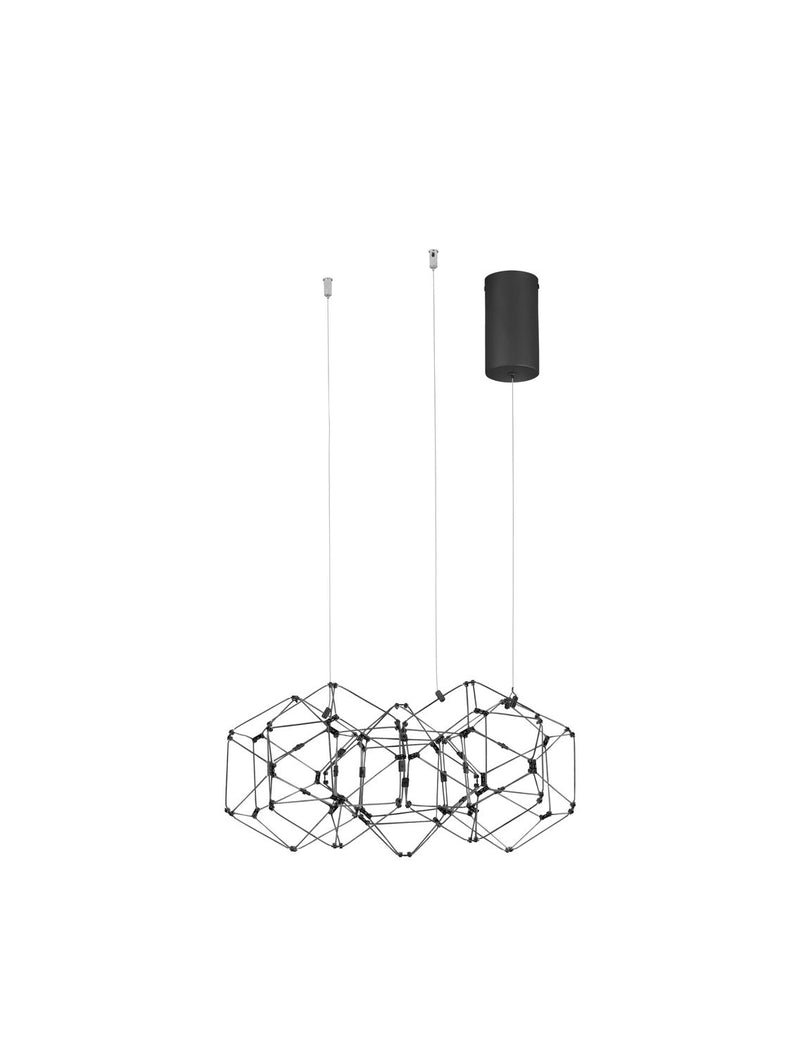 Suspension Nebula noire, H 150 cm