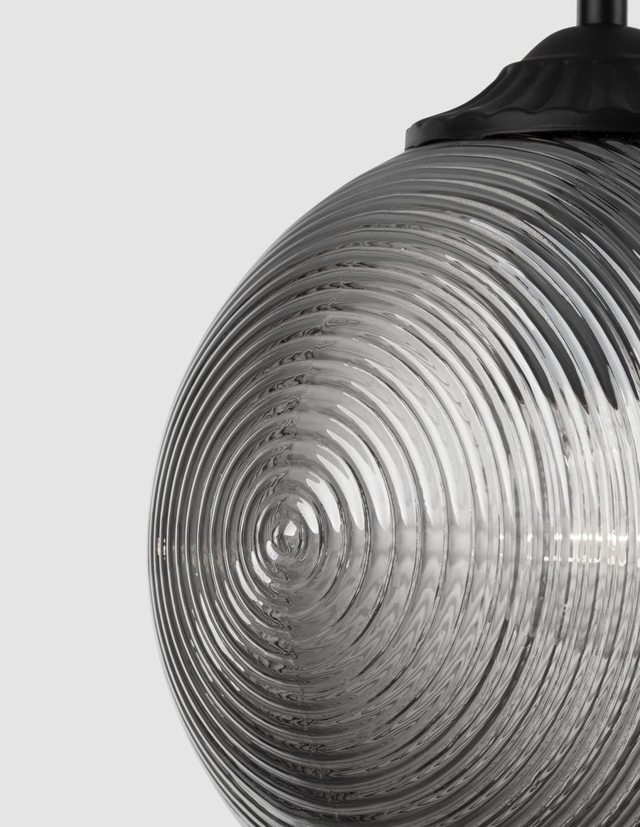 Suspension Athena noire, verre (9191210)