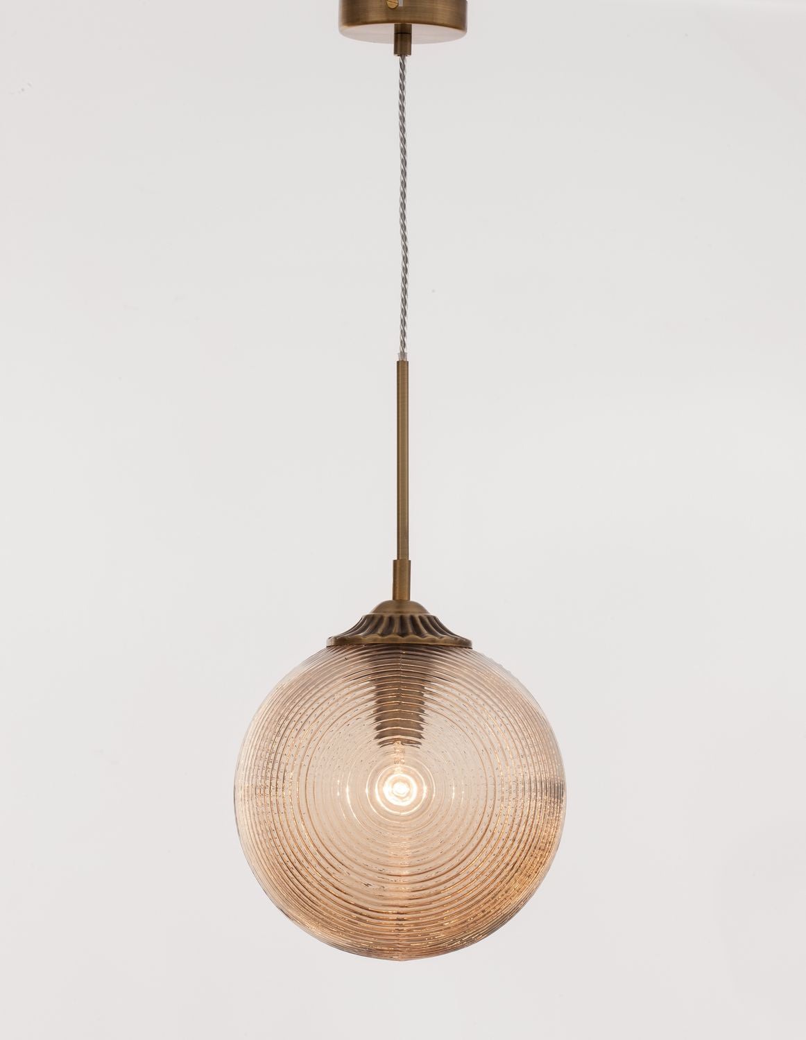 Suspension Athena dorée, verre (9191211)