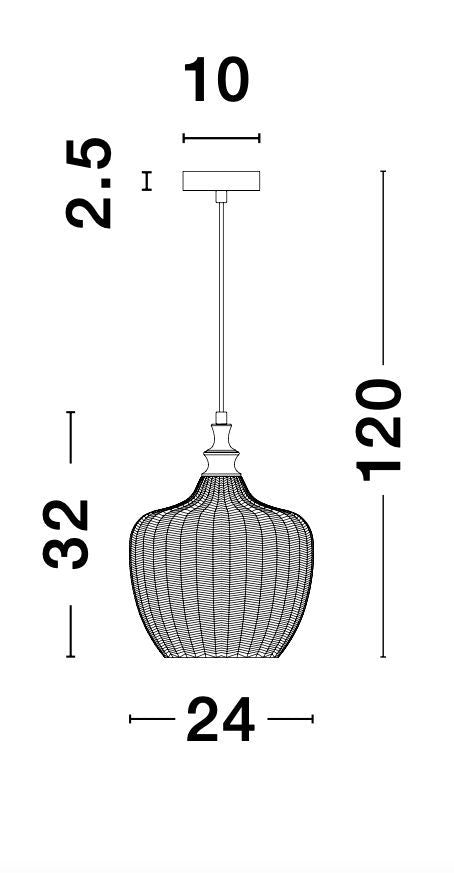 Suspension Loni noire, verre (9191243)