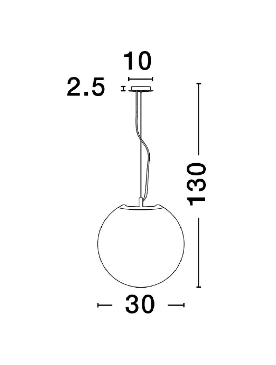 Suspension Nevoso blanche, verre (920421)