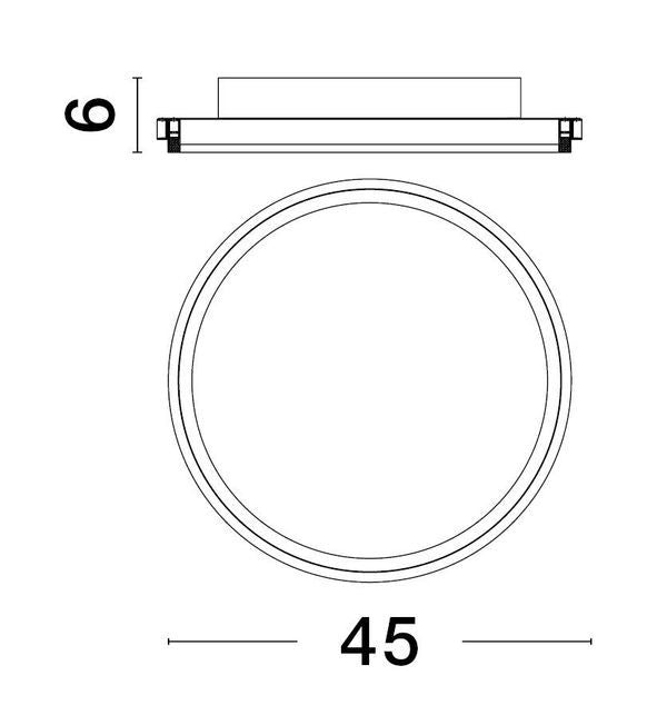 Plafonnier Willow blanc, Ø 45 cm