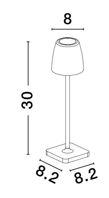 Lampe extérieure Colt verte, H 30 cm