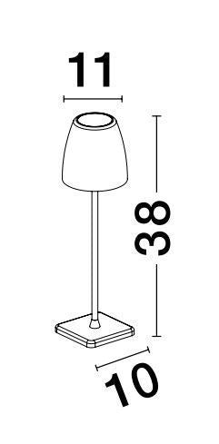 Lampe extérieure Colt verte, L 11 cm