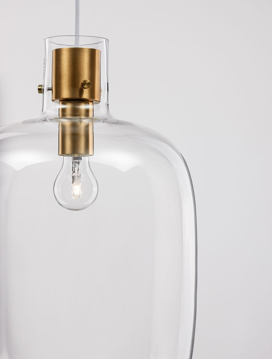 Suspension Cinzia dorée, verre, H 198 cm (9236630)