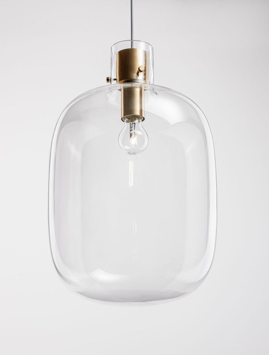 Suspension Cinzia dorée, verre, H 198 cm (9236630)
