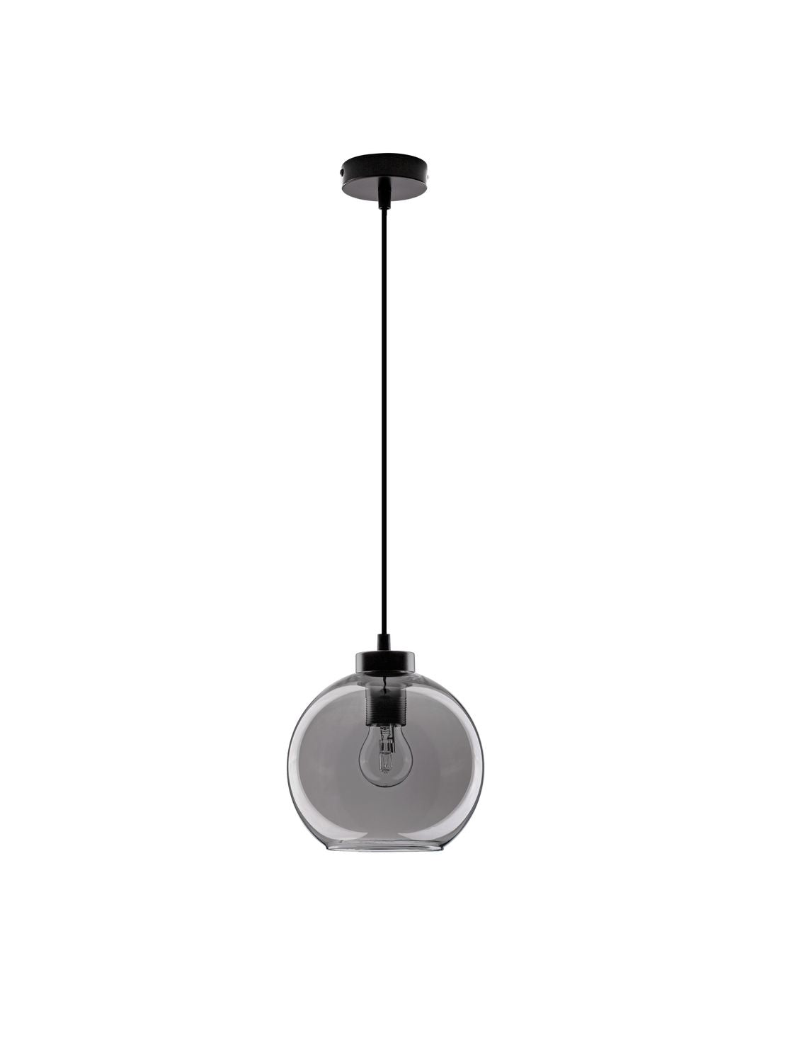 Suspension Palmer noire, verre