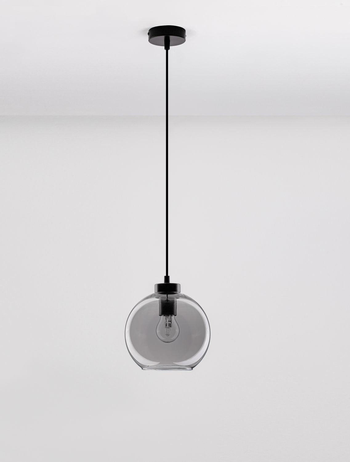 Suspension Palmer noire, verre
