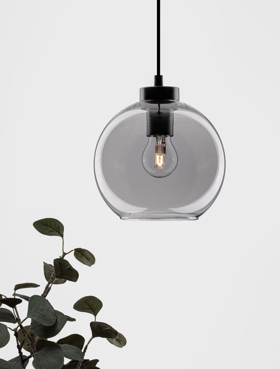 Suspension Palmer noire, verre