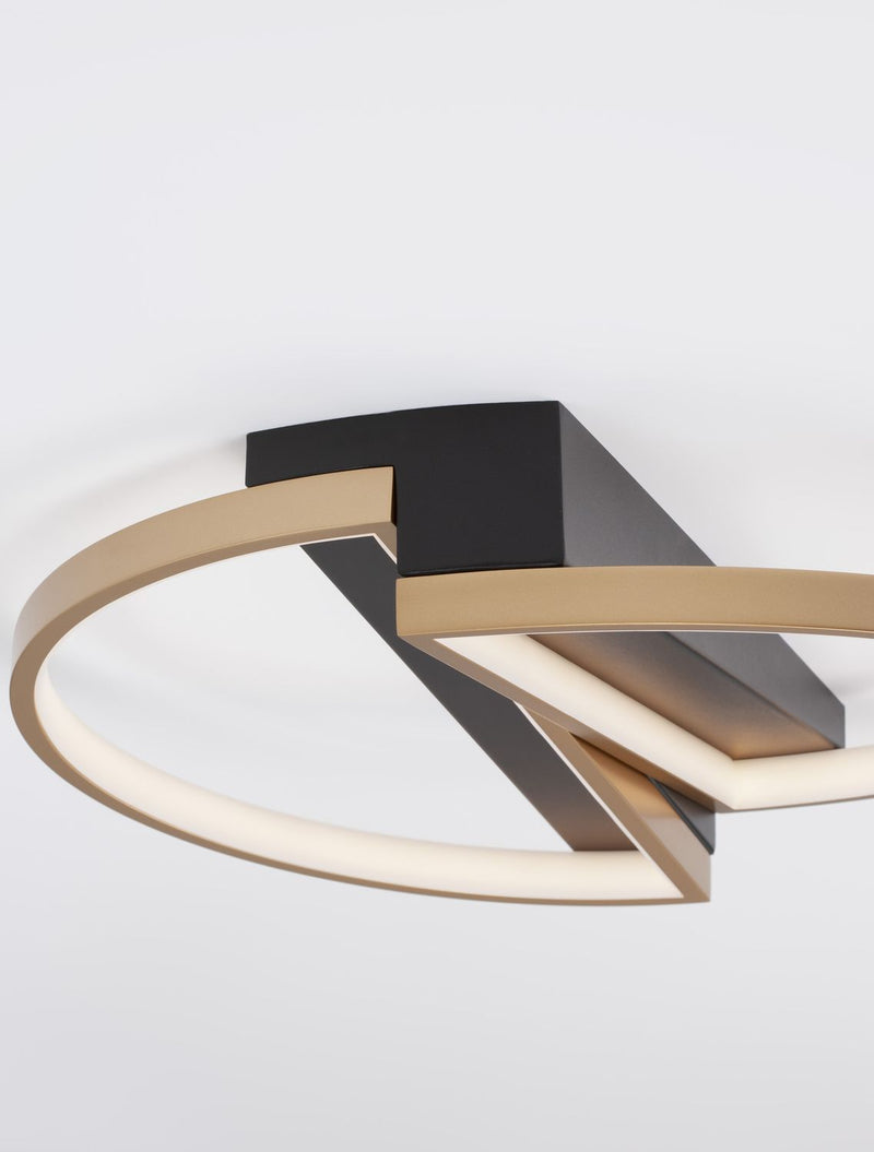 Plafonnier Elize noir, L 43,6 cm