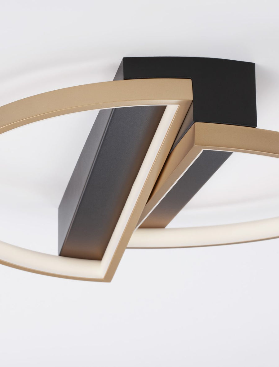 Plafonnier Elize noir, L 43,6 cm
