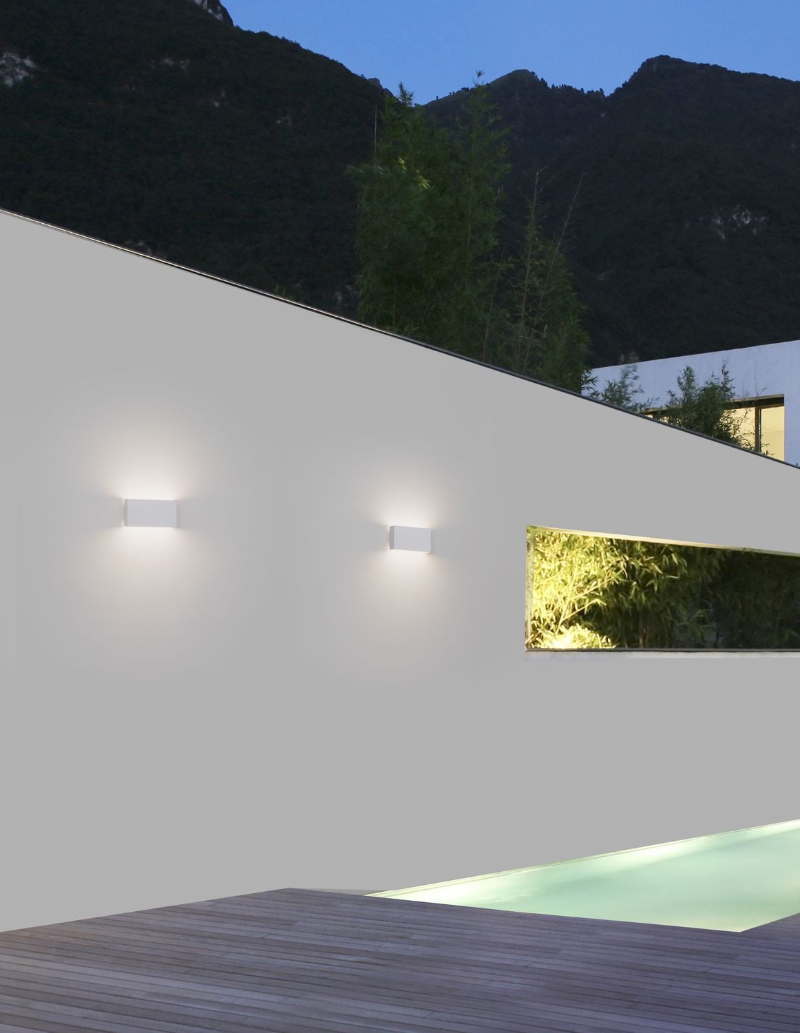 Applique extérieure Mile blanche, verre (9262111)