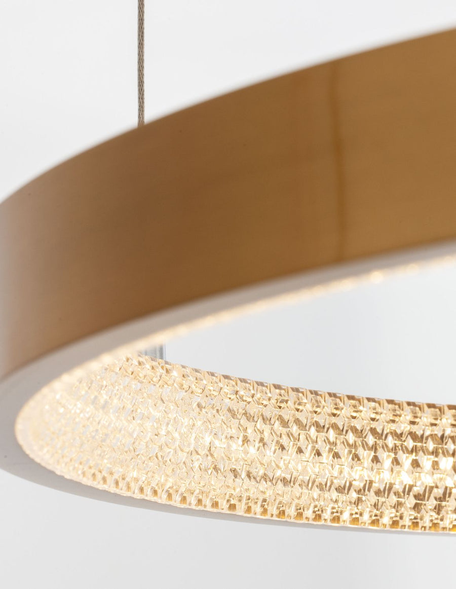 Suspension Preston dorée, H 120 cm (9285601)