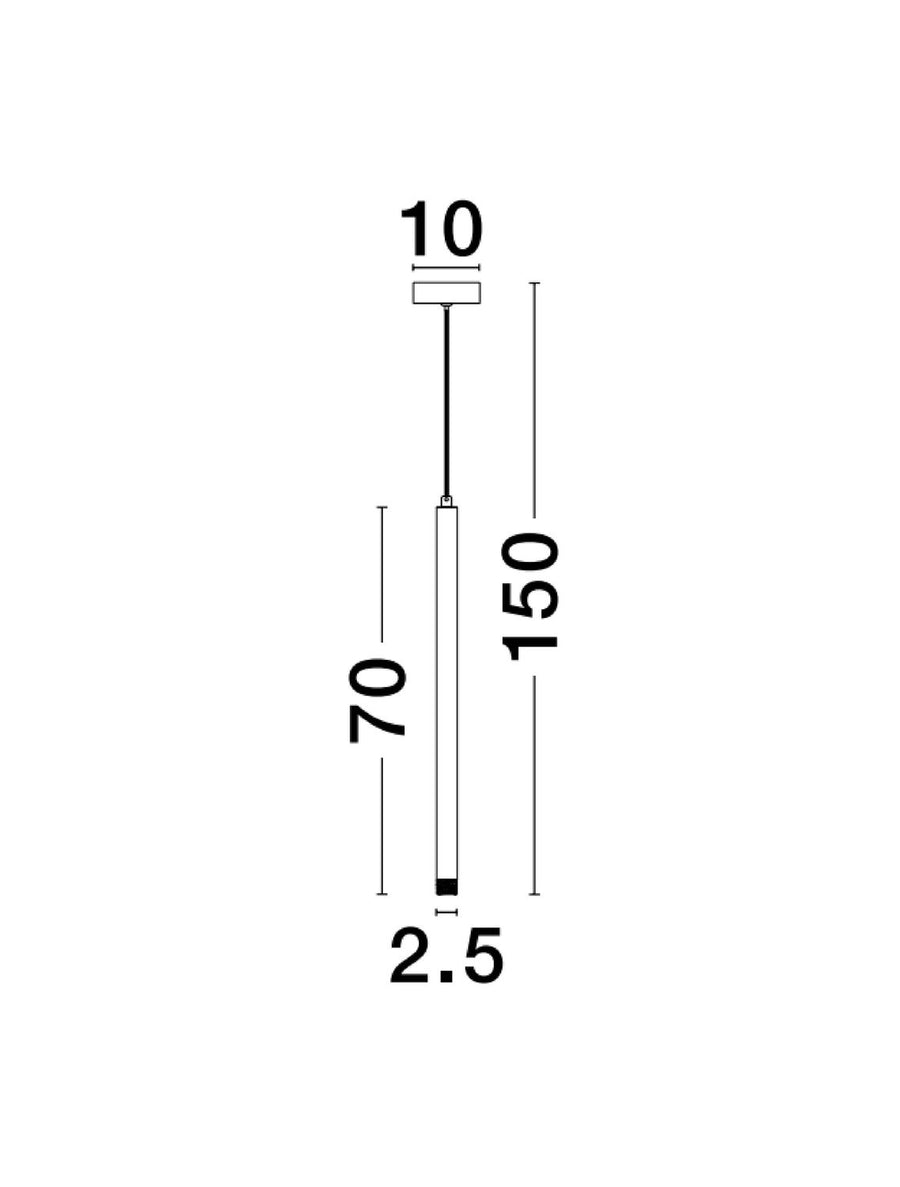 Suspension Trimle noire, H 150 cm (9287921)