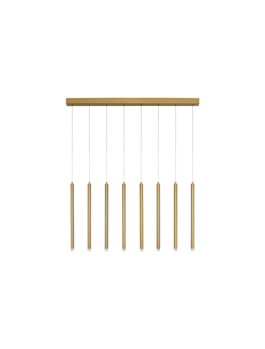 Suspension Trimle dorée, H 180 cm