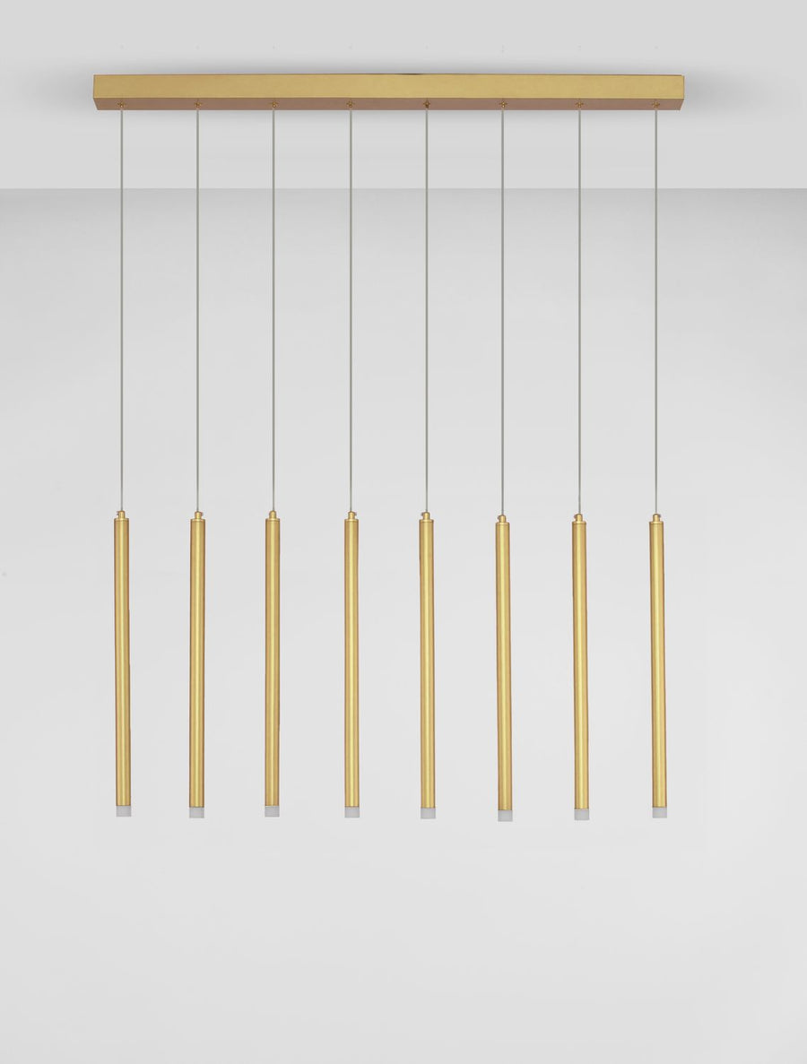 Suspension Trimle dorée, H 180 cm