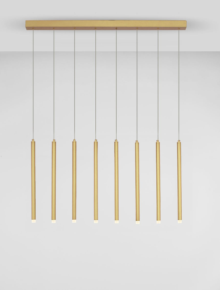 Suspension Trimle dorée, H 180 cm