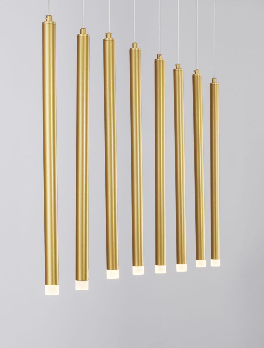 Suspension Trimle dorée, H 180 cm