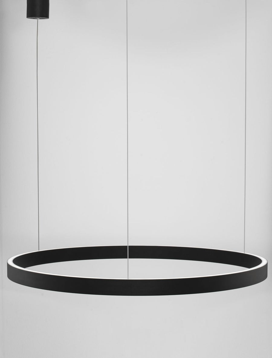 Gros plan sur le bord de l'anneau et le diffuseur LED blanc