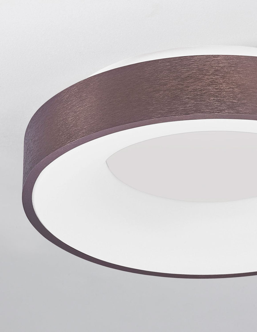 Plafonnier Rando Thin marron, Ø 38 cm