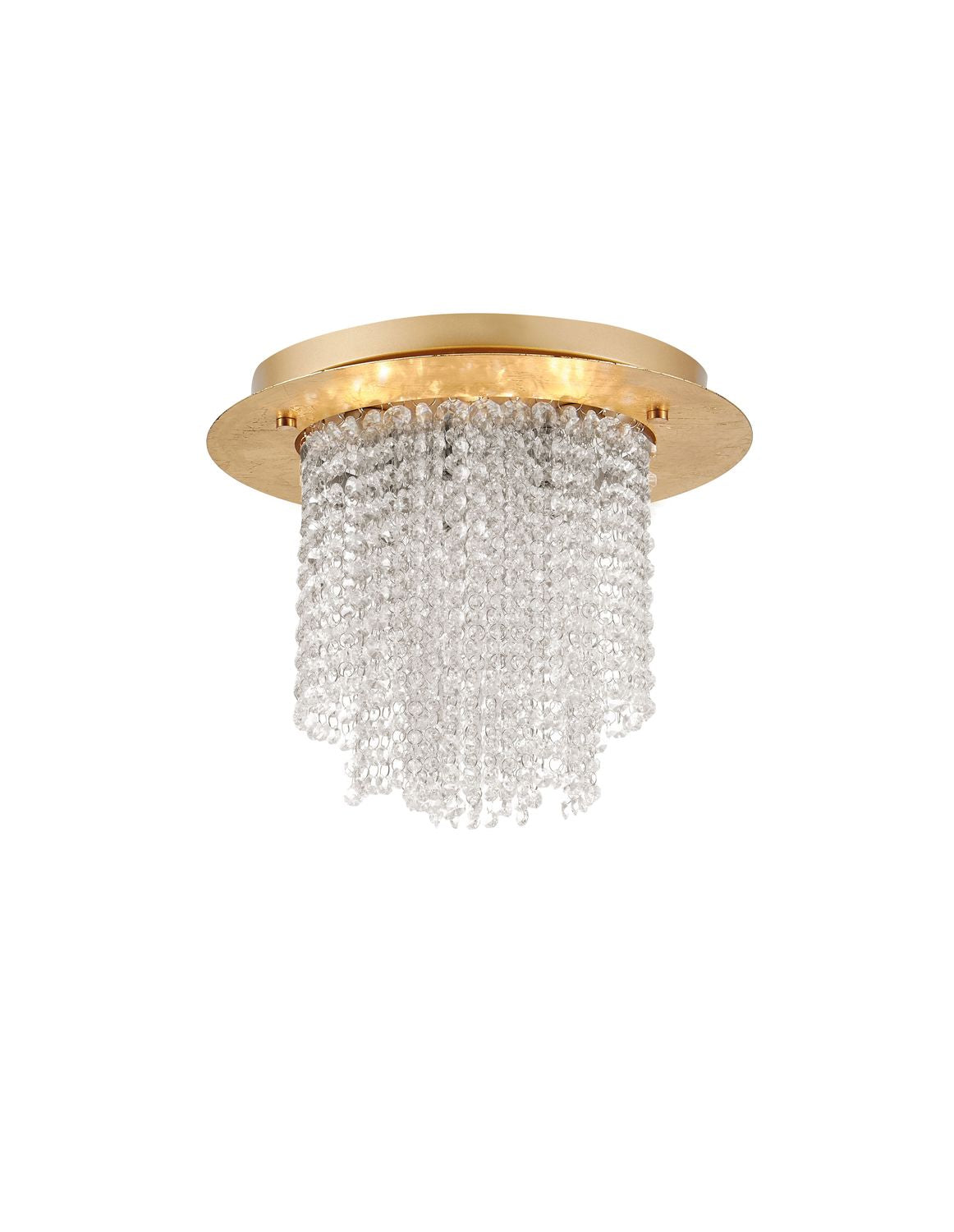 Plafonnier Fontana 5 lumières doré, cristal