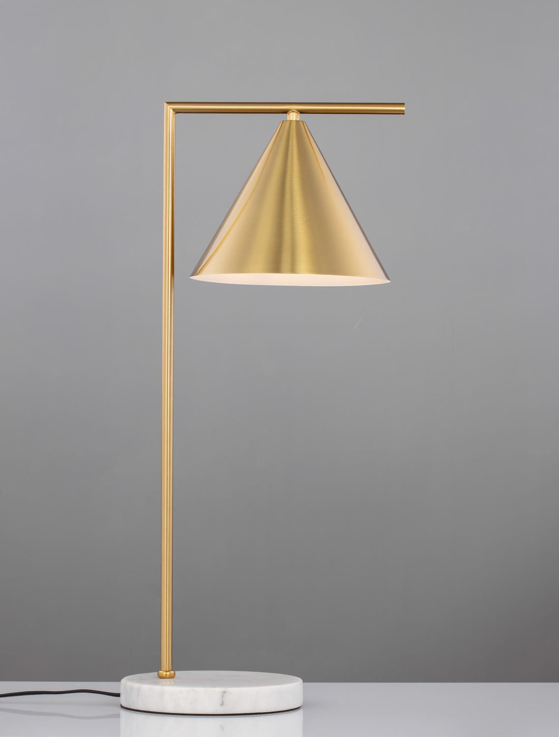 Lampe à poser Sway dorée, marbre