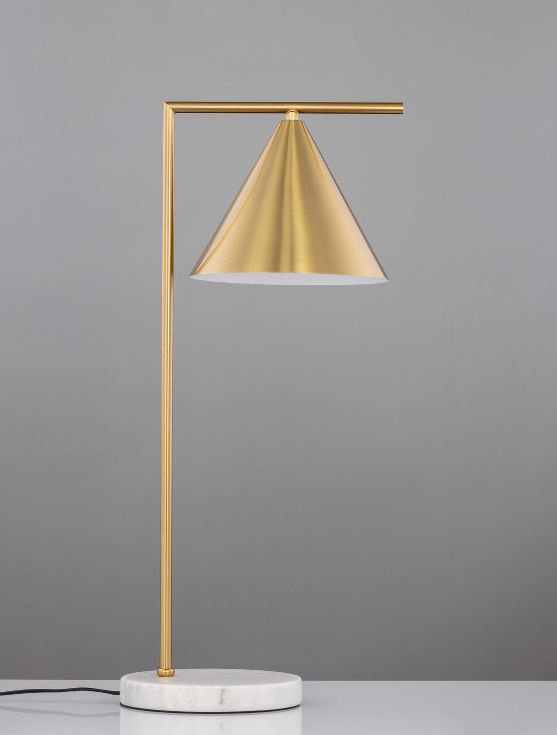 Lampe à poser Sway dorée, marbre