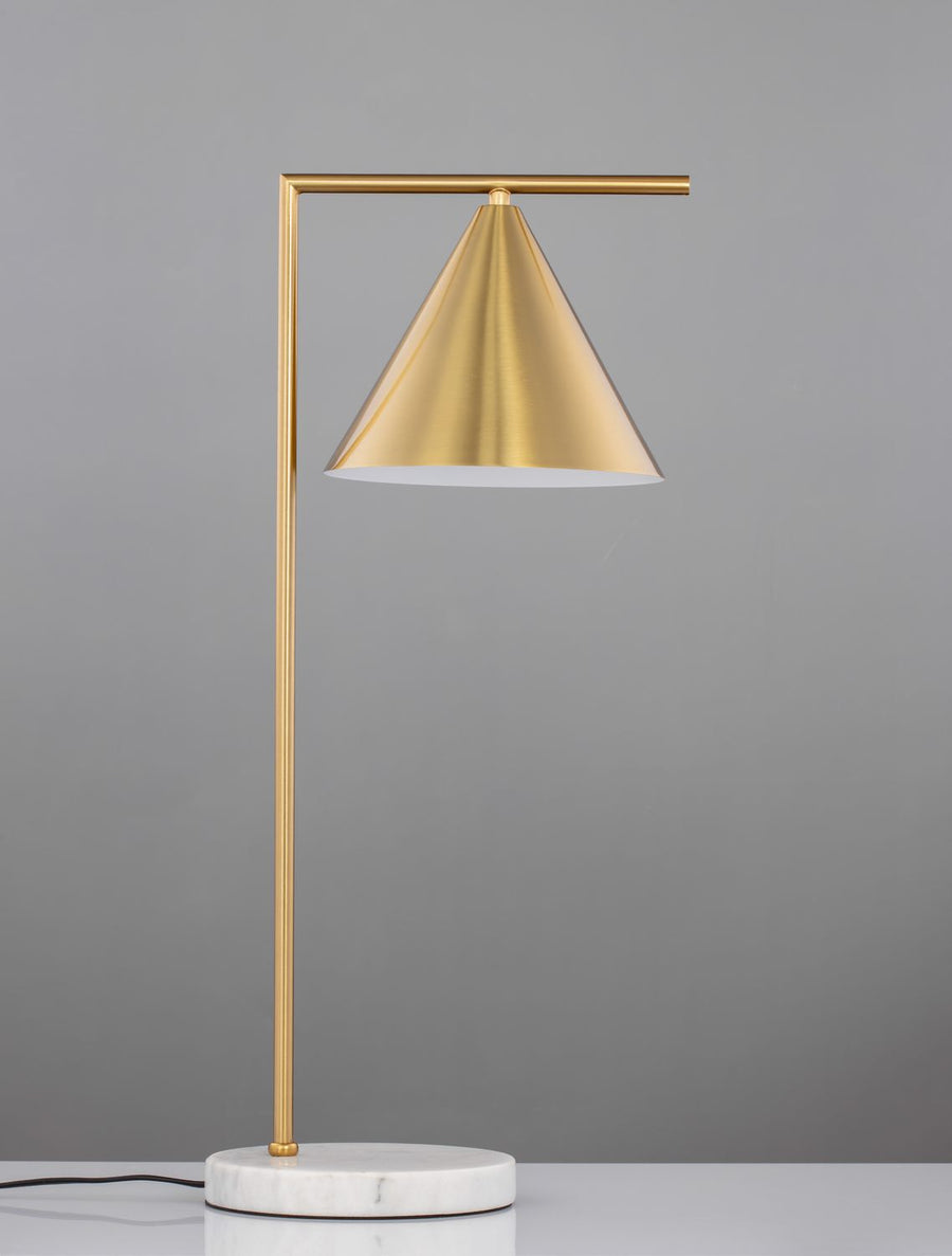 Lampe à poser Sway dorée, marbre