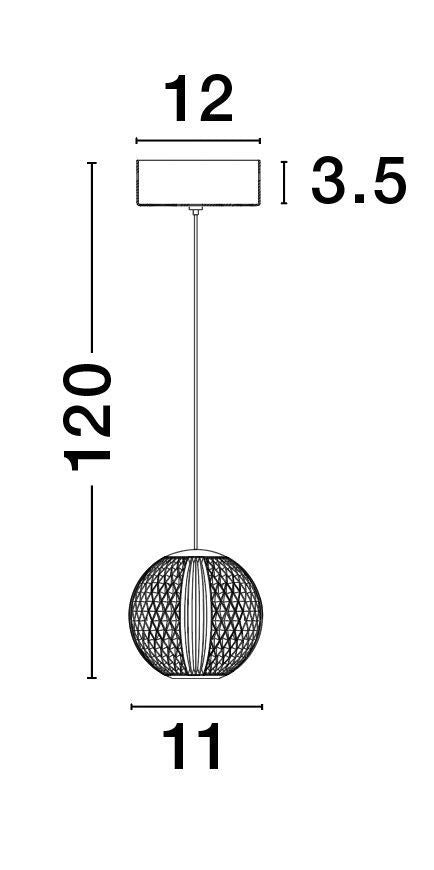 Suspension Brillante dorée (9511010)