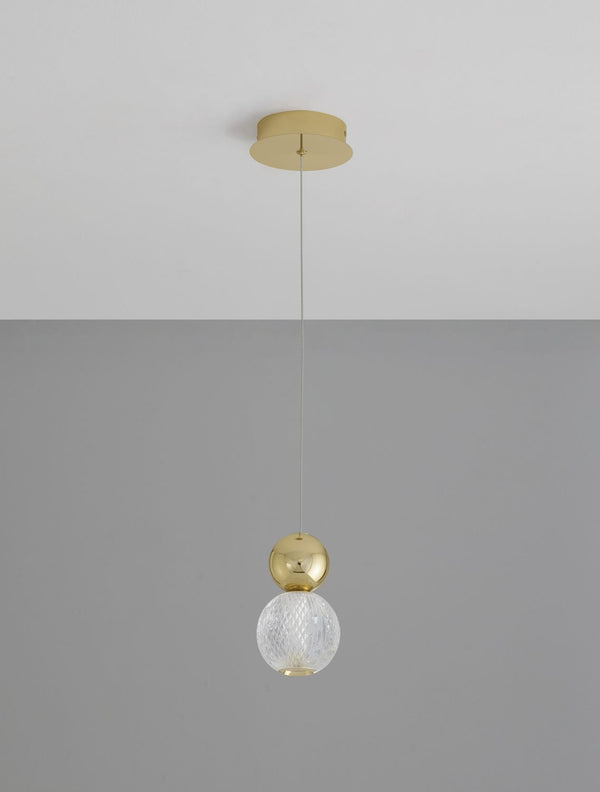 Suspension Brille dorée, H 120 cm (9511020)