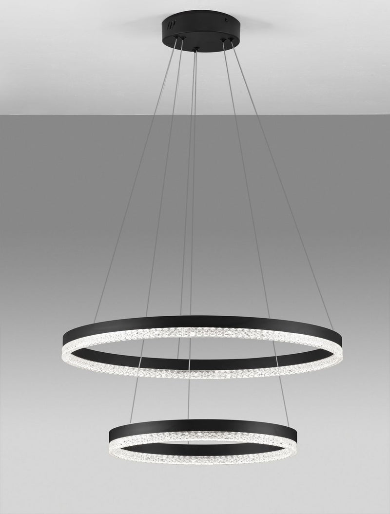 Suspension Adria noire, H 150 cm (9530229)