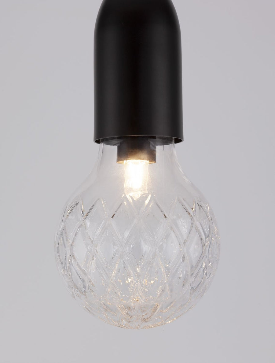 Suspension Veda noire, verre