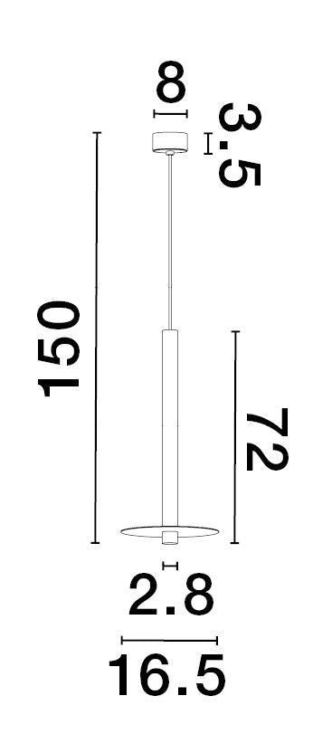 Suspension Dandia noire, H 180 cm