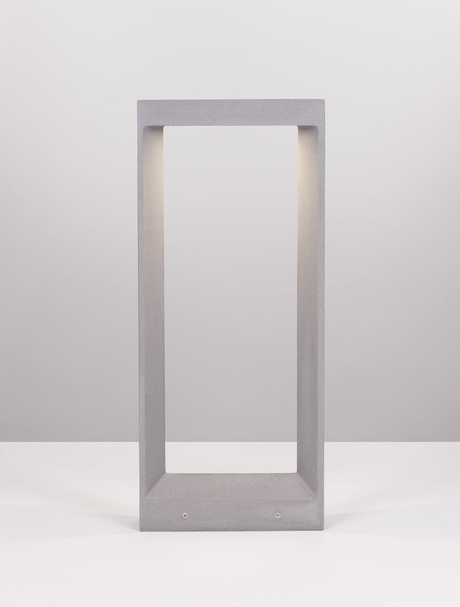 Borne extérieure Cairo grise, verre, H 65 cm